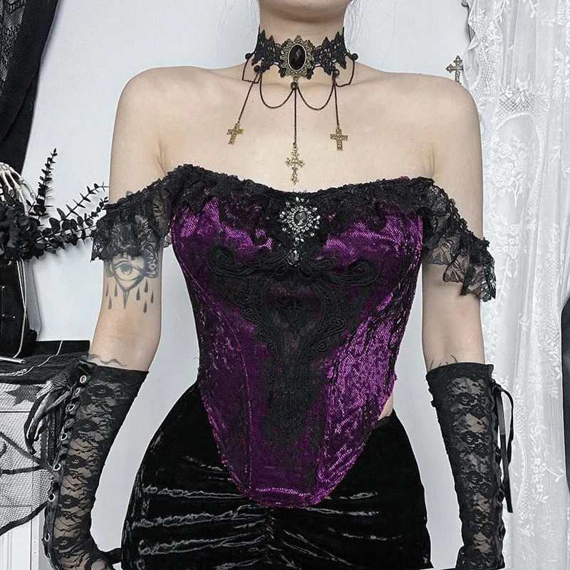 Women's Gothic Splice Lace Vest