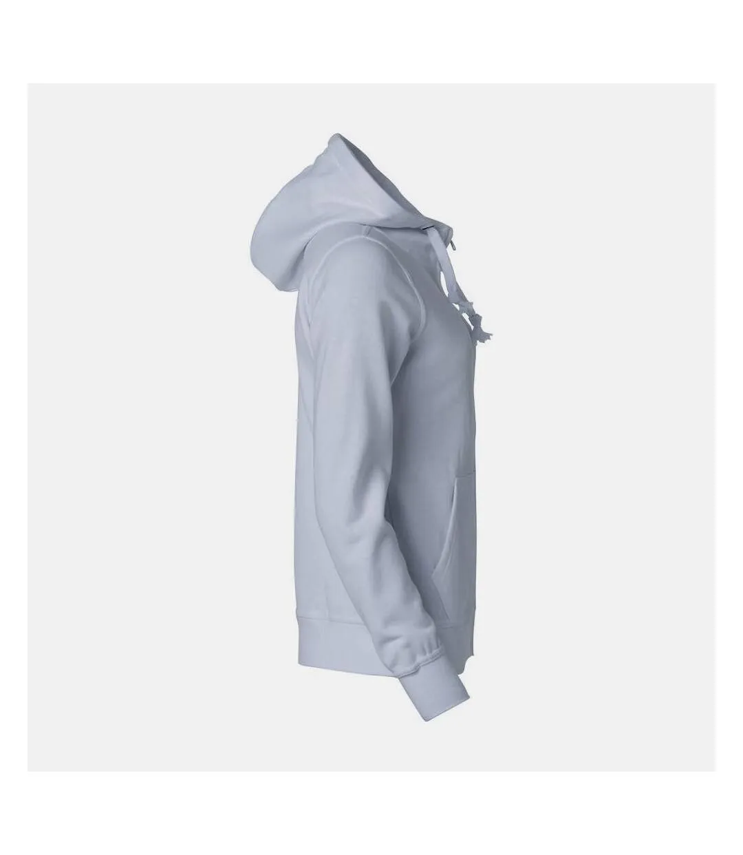 Womens/ladies plain full zip hoodie white Clique