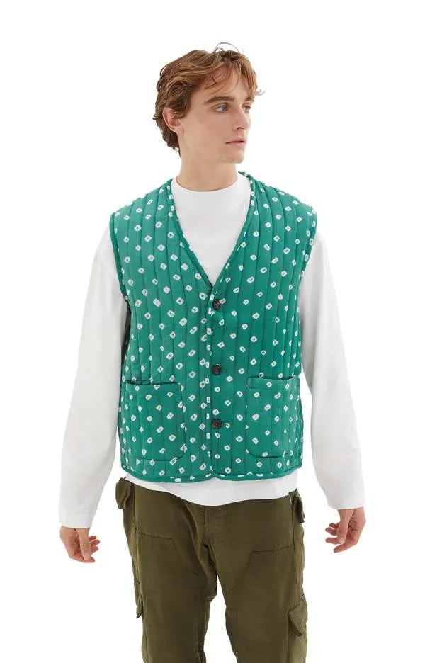 Work Vest - Emerald/White